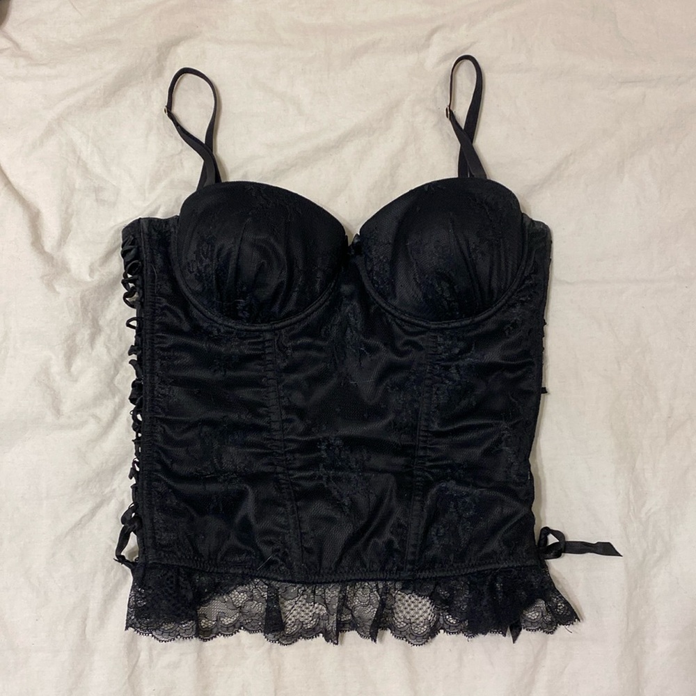 Y2K Black Lace Bustier/Corset